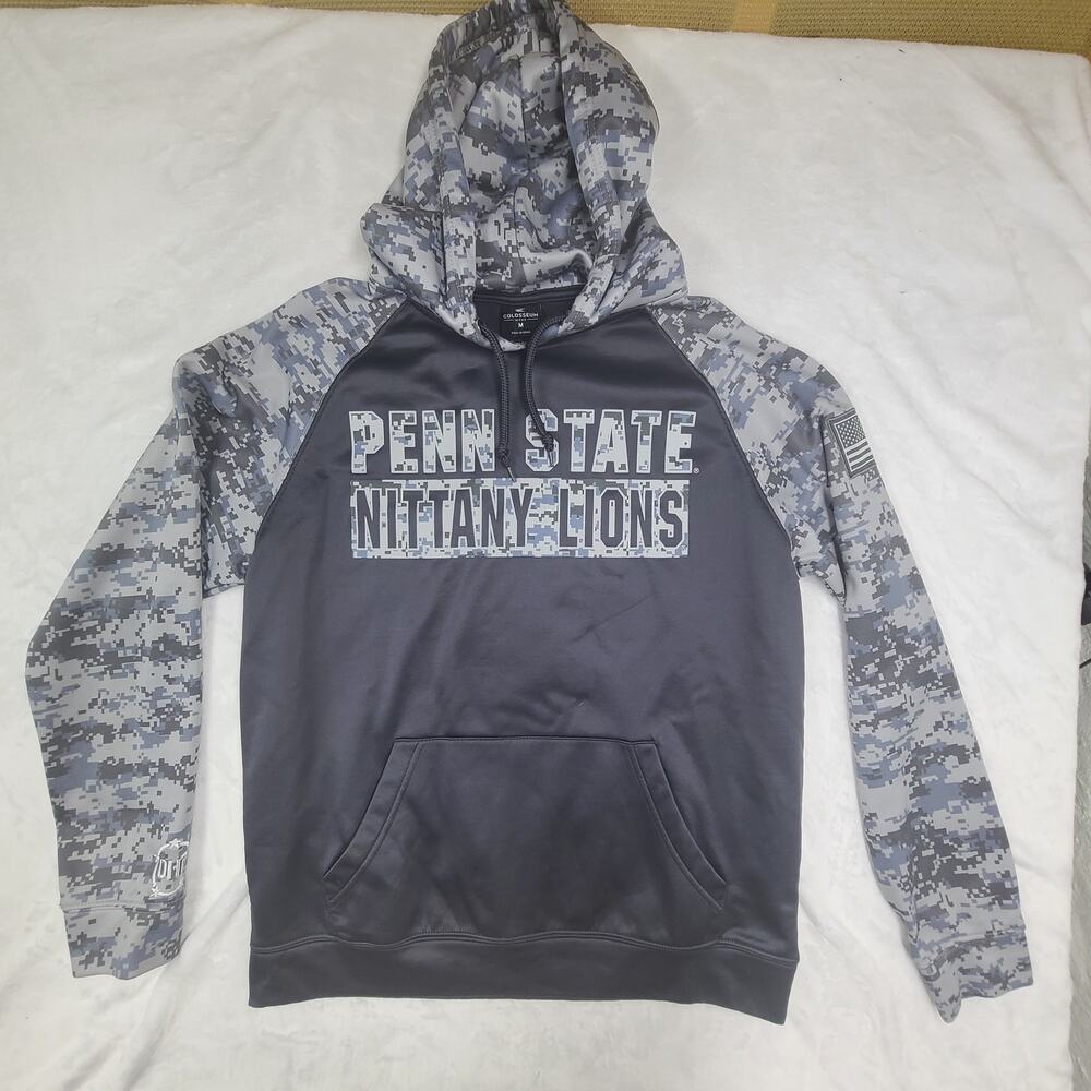 Penn State OHT Hoodie Mens Medium Tech Camo Colosseum Nittany Lions Sweatshirt
